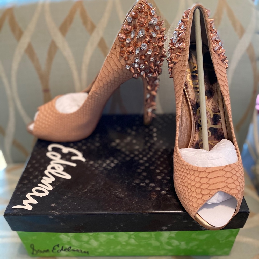 Sam Edelman Lorissa Spiked Heels, Spanish Rose